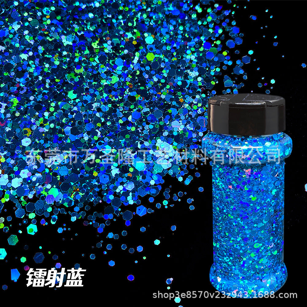 Wholesale Holographic Bottle Glitter Nail Art Colorful Sequins